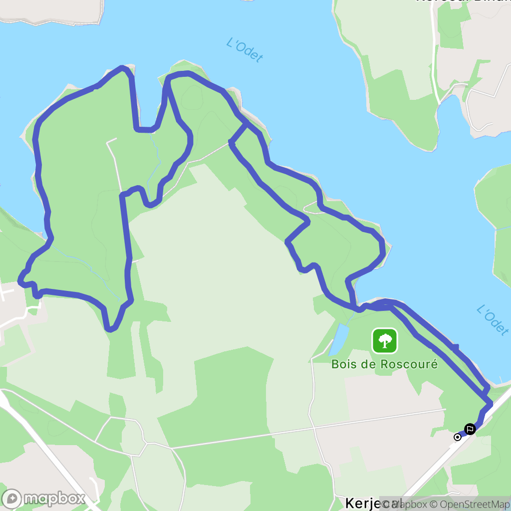 Combrit : carte du parcours de randonnée - France