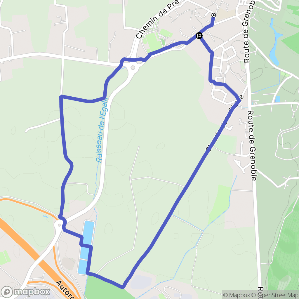 La Buisse : carte du parcours de randonnée - France