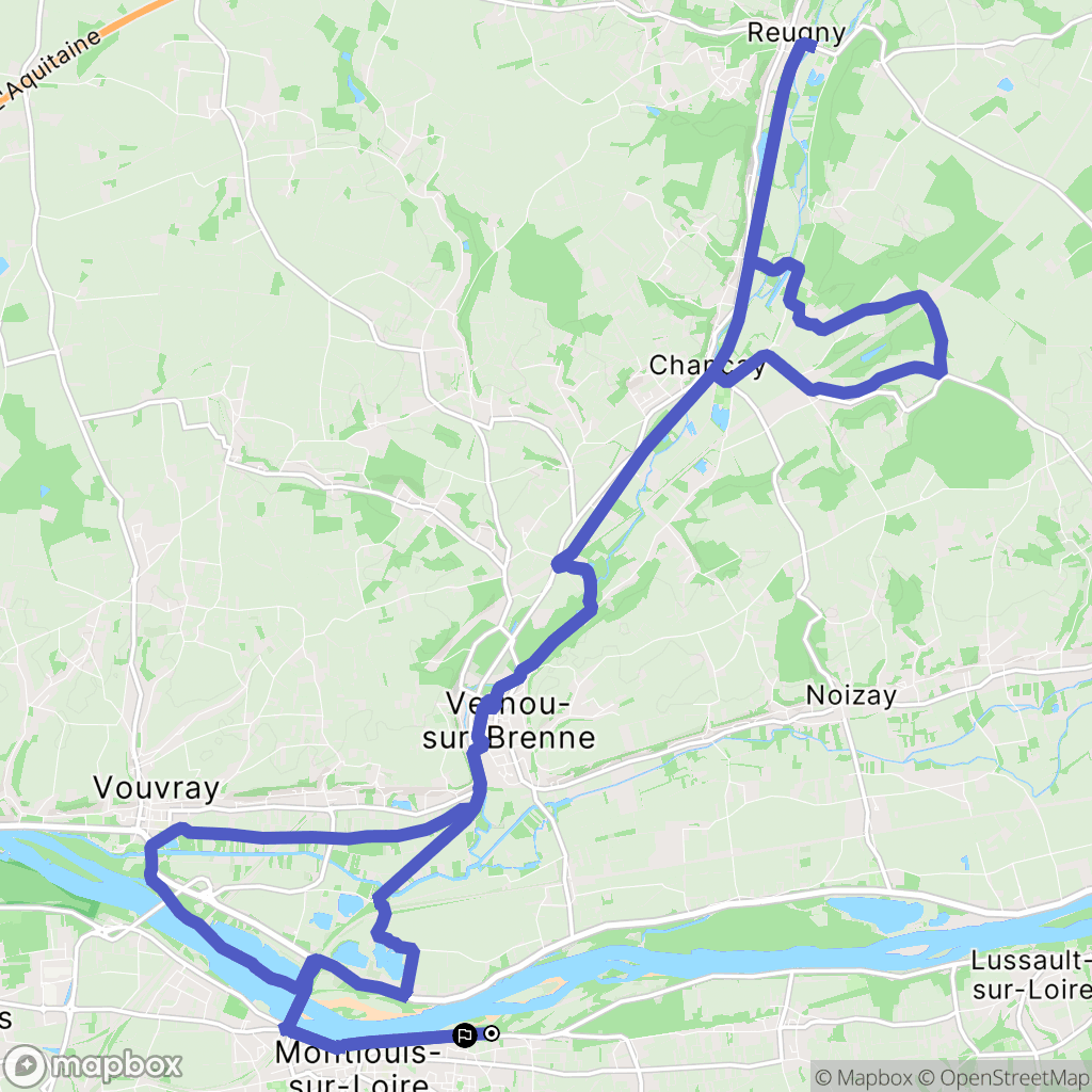 Montlouis-sur-Loire : carte du parcours de randonnée - France