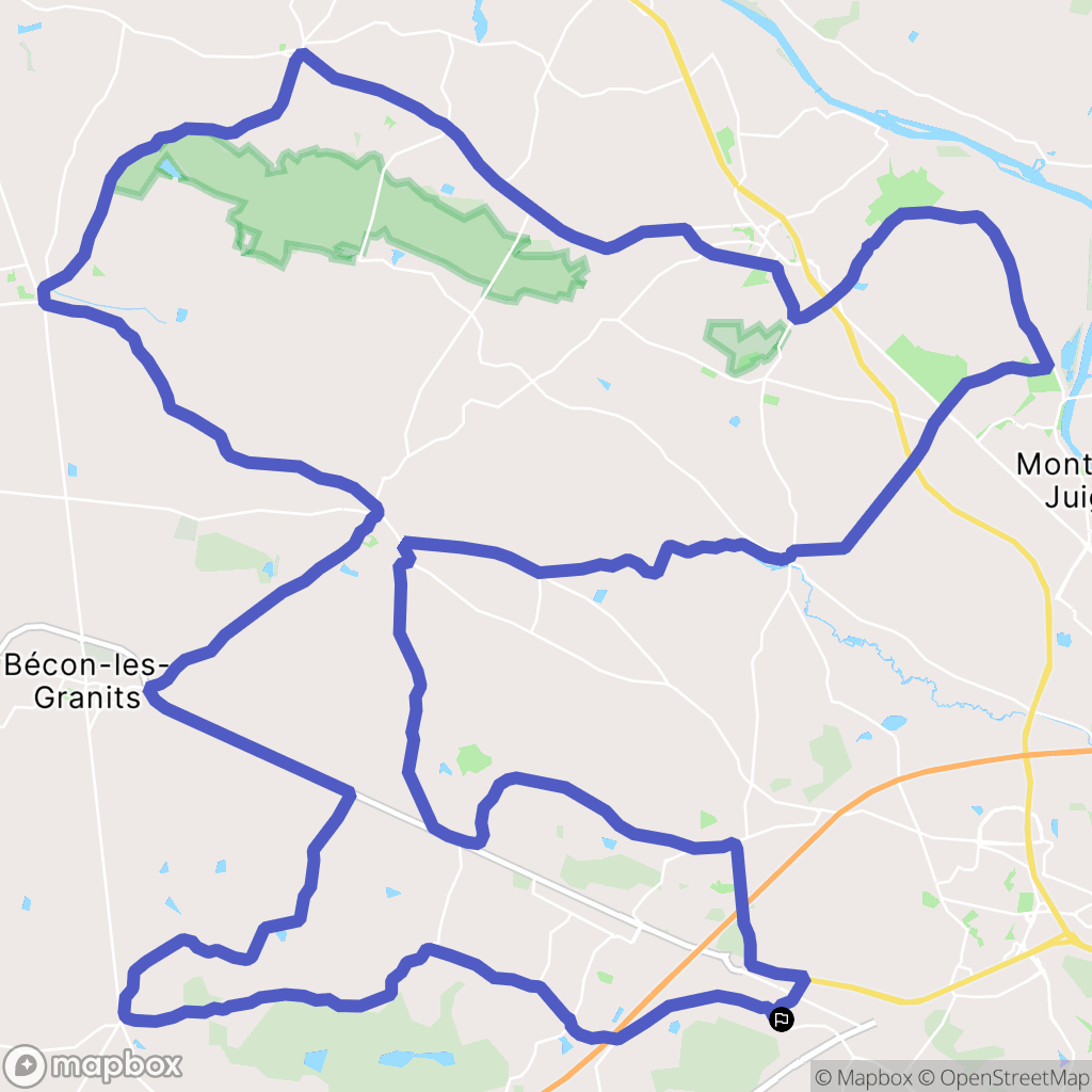 Saint-Léger-de-Linières : carte du parcours de randonnée - France
