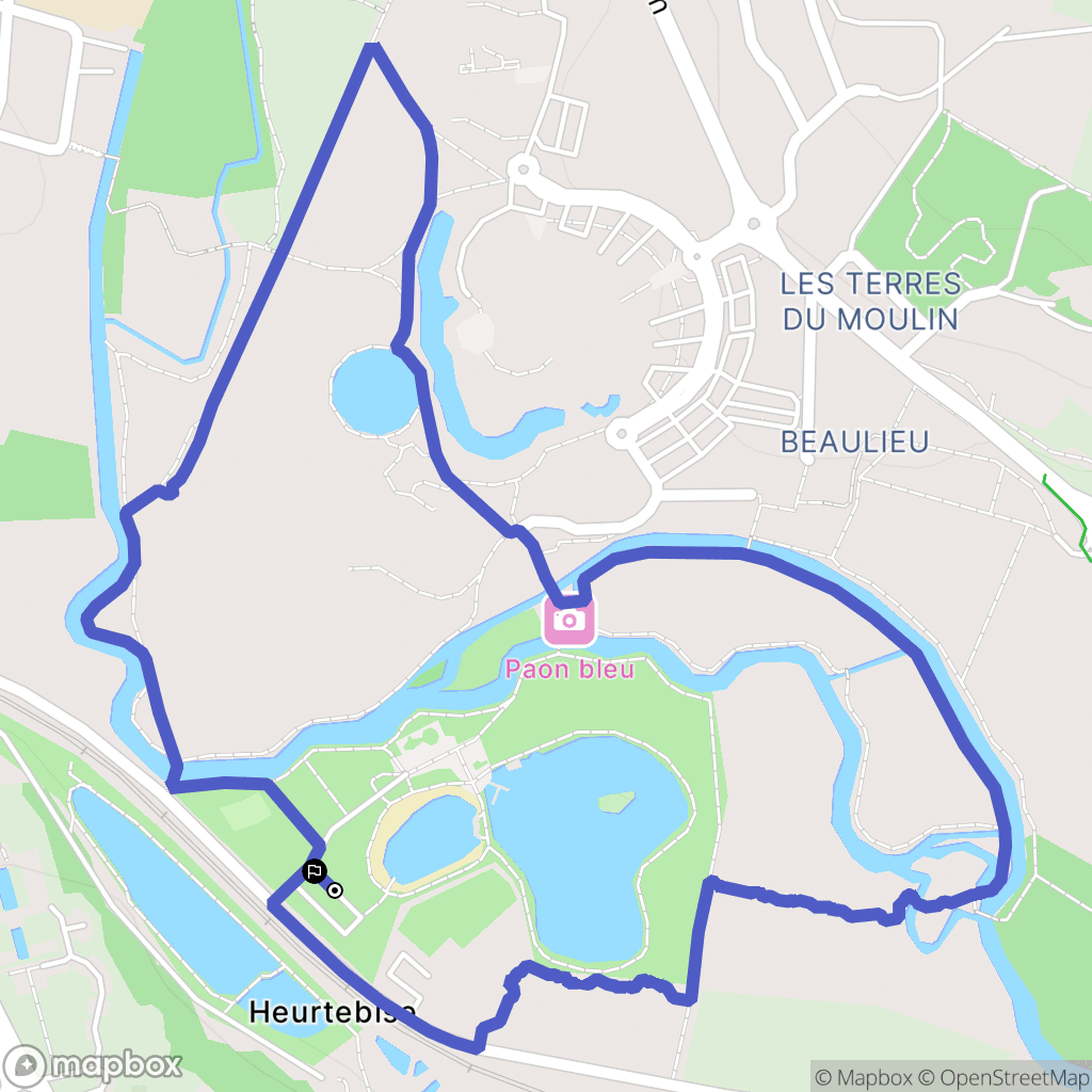 Jonzac : carte du parcours de randonnée - France