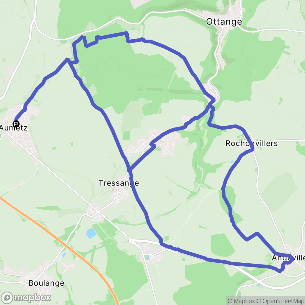 Aumetz : carte du parcours de randonnée - France