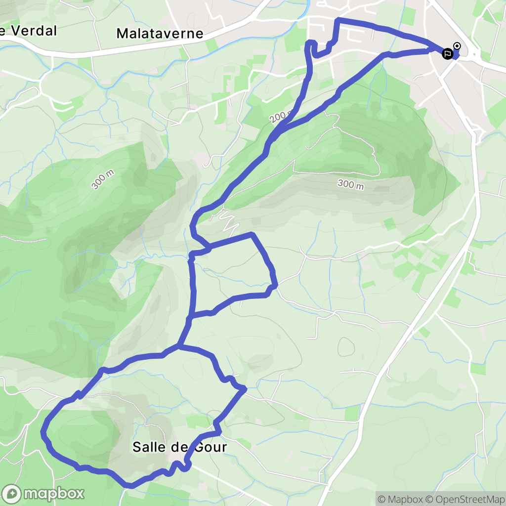 Saint-Hippolyte-du-Fort : carte du parcours de randonnée - France