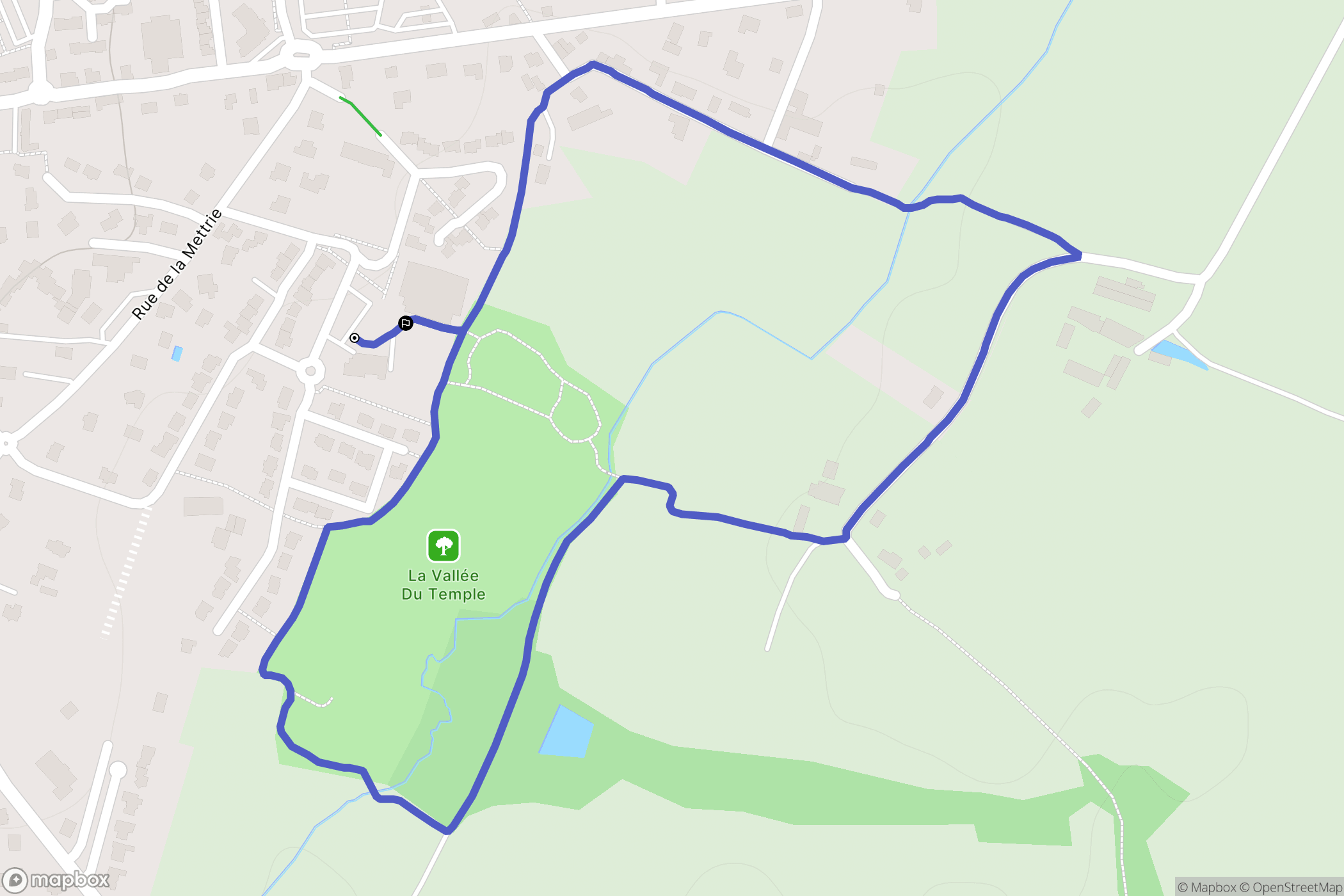 Romillé : carte du parcours de randonnée - France