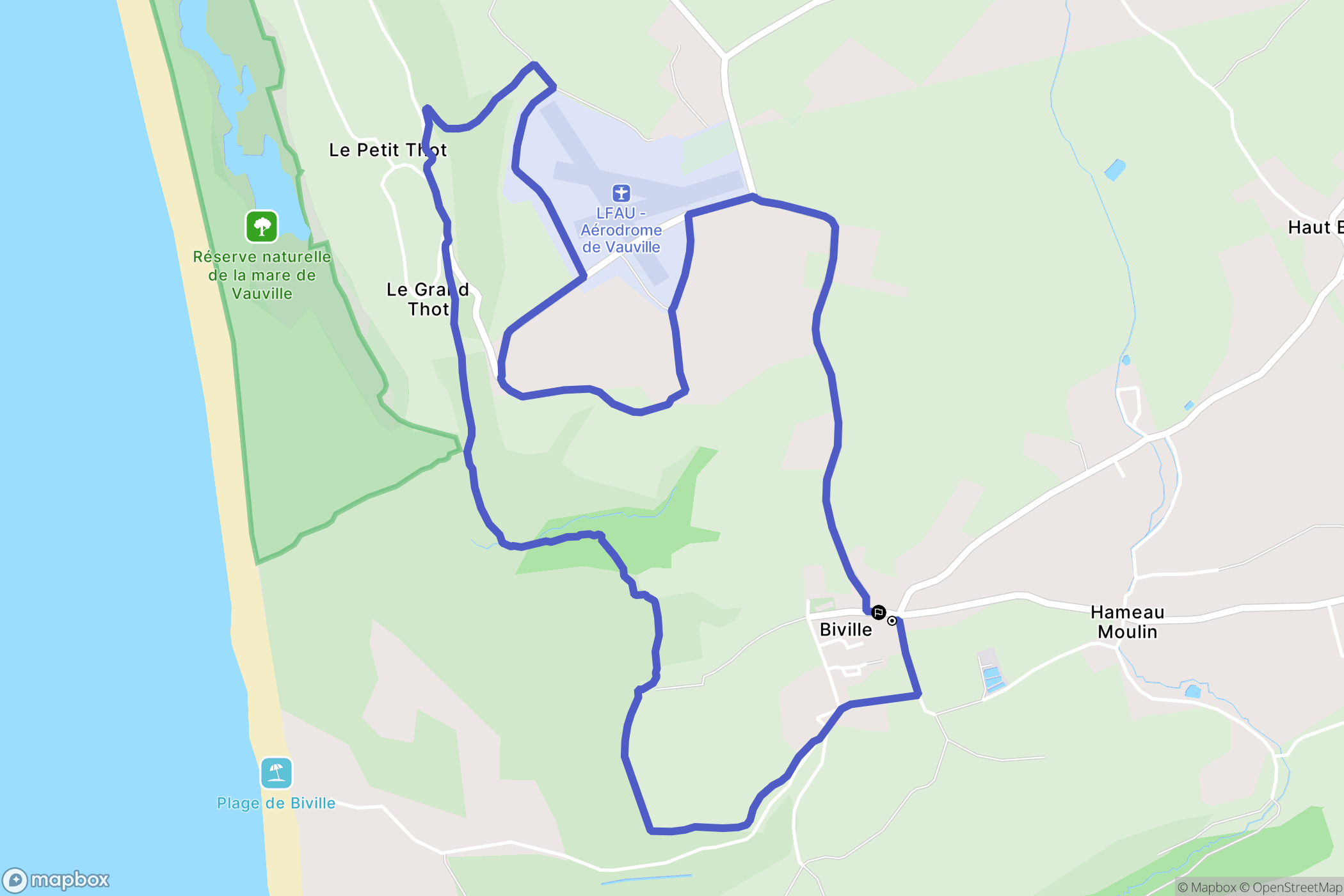 La Hague : carte du parcours de randonnée - France