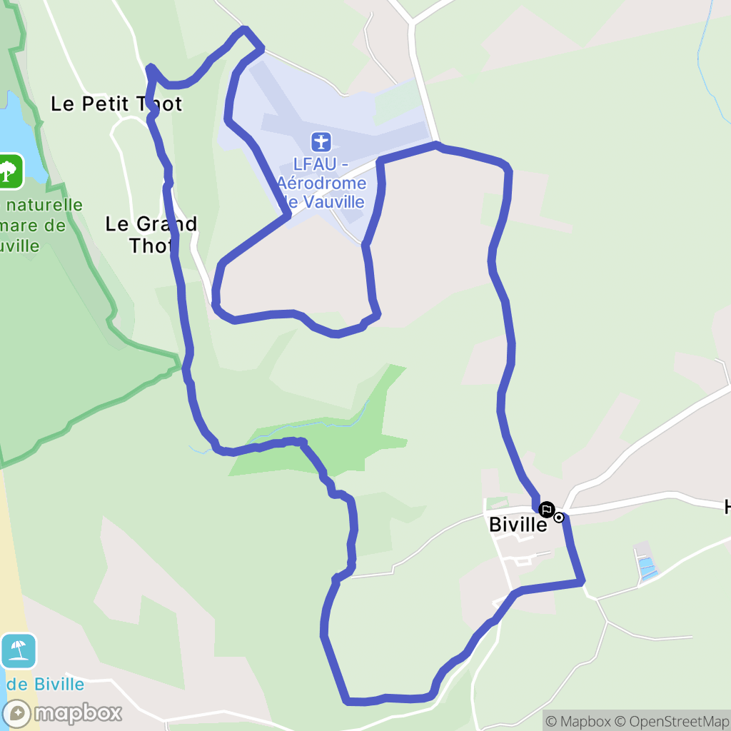 La Hague : carte du parcours de randonnée - France
