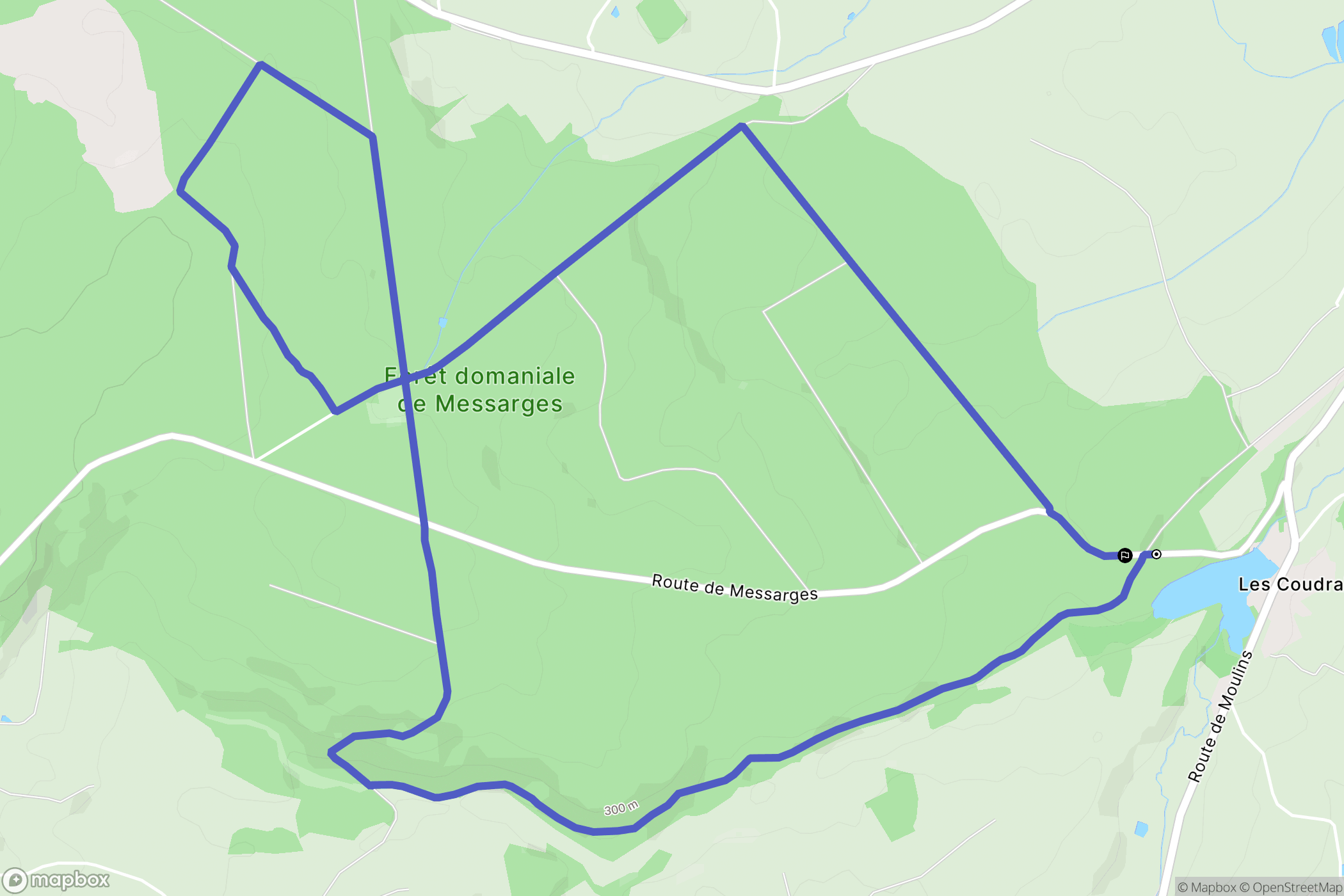 Meillers : carte du parcours de randonnée - France