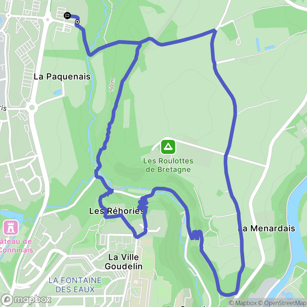 Taden : carte du parcours de randonnée - France