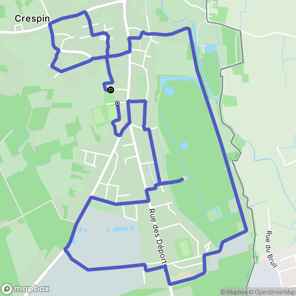 Crespin : carte du parcours de randonnée - France