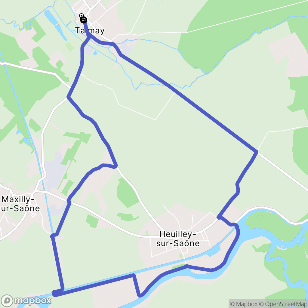Talmay : carte du parcours de randonnée - France
