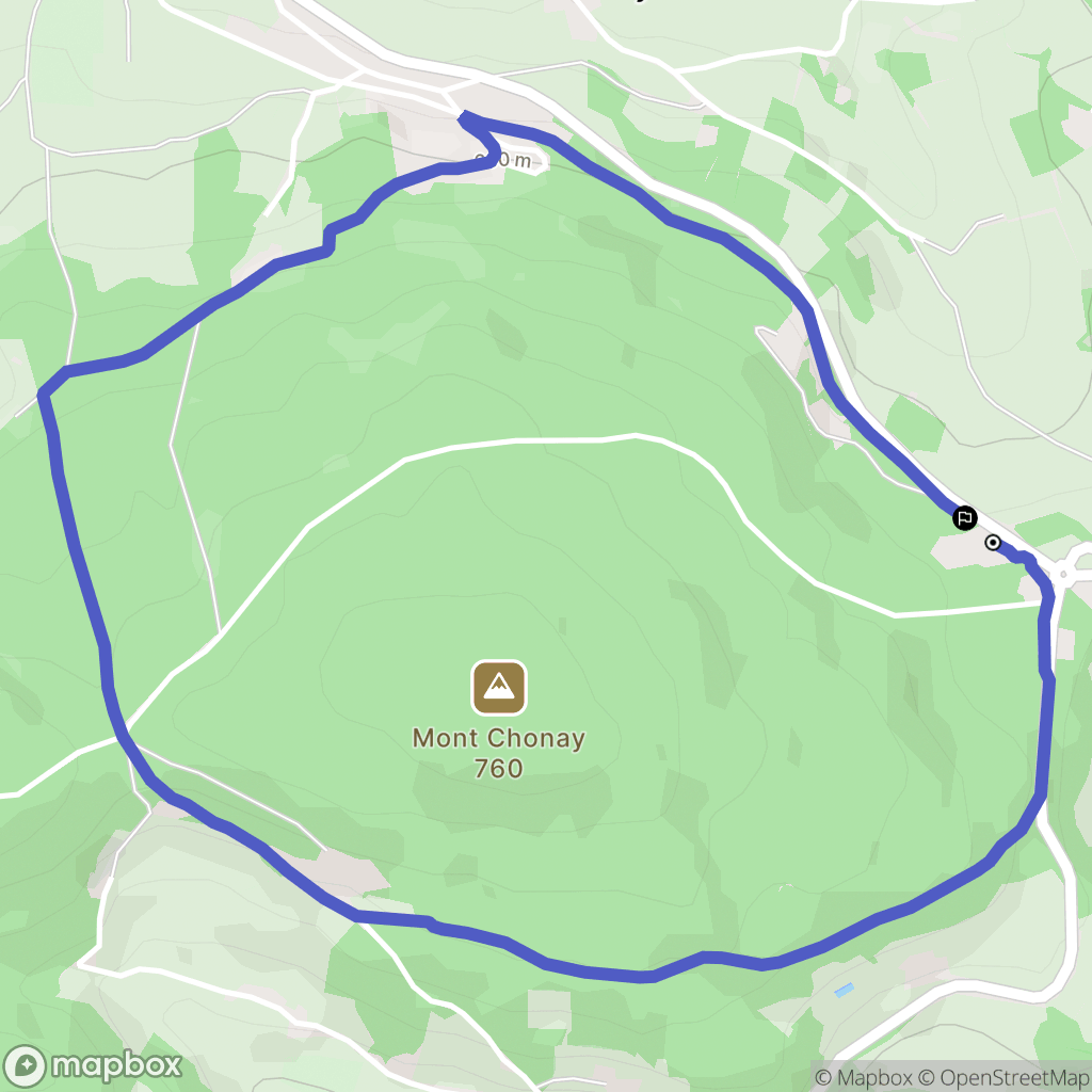 Deux-Grosnes : carte du parcours de randonnée - France