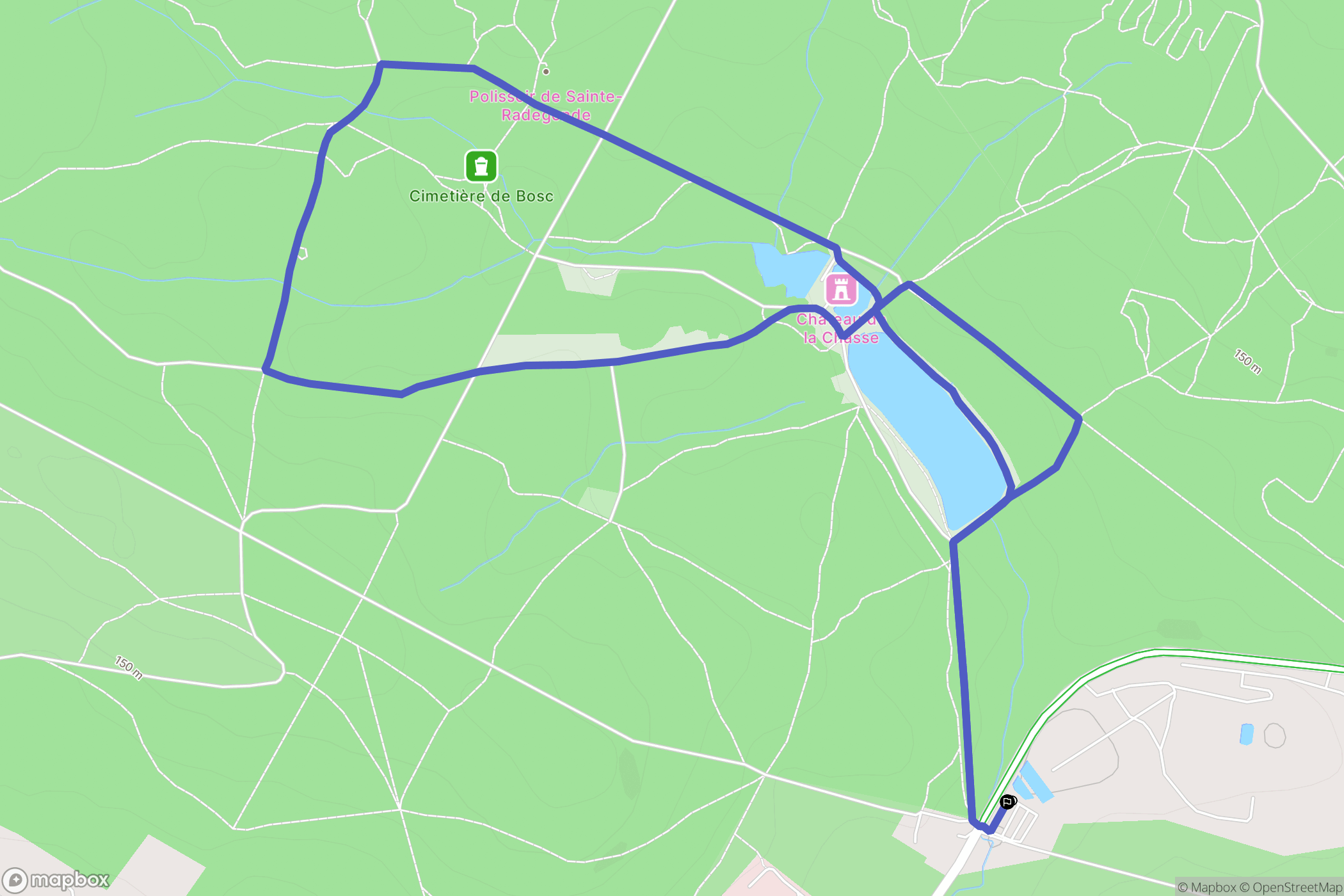 Montlignon : carte du parcours de randonnée - France