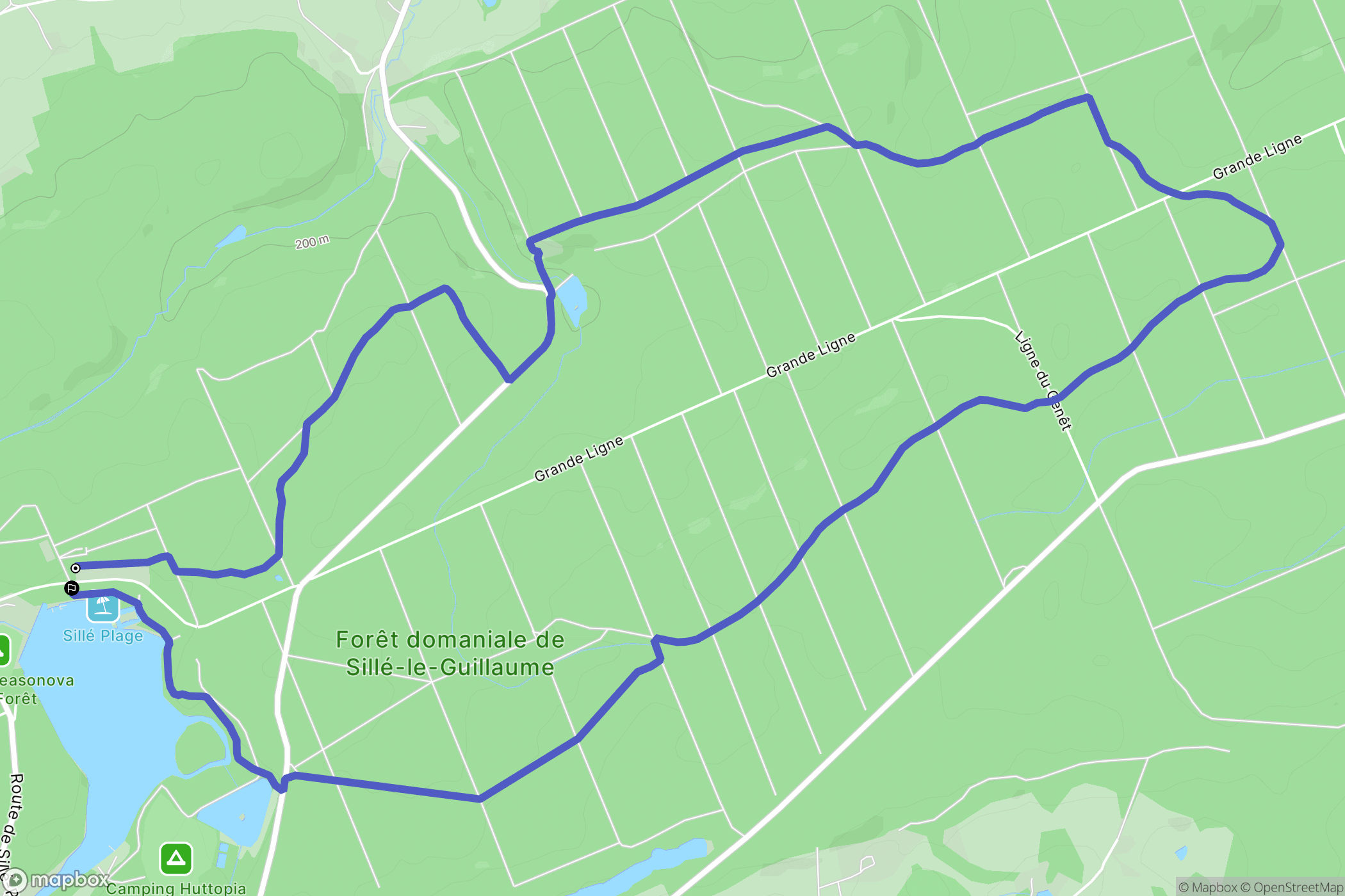 Sillé-le-Guillaume : carte du parcours de randonnée - France