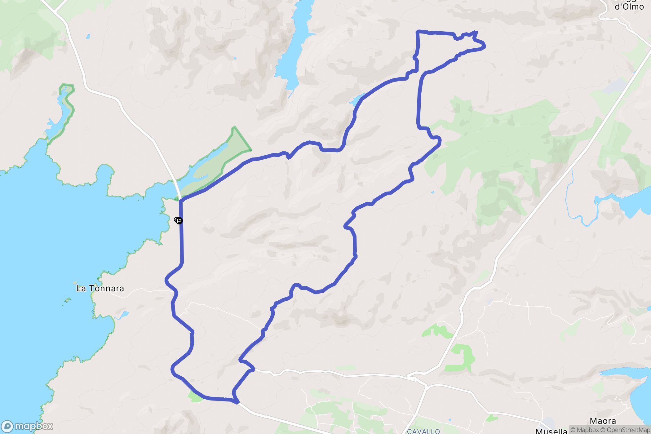 Bonifacio : carte du parcours de randonnée - France