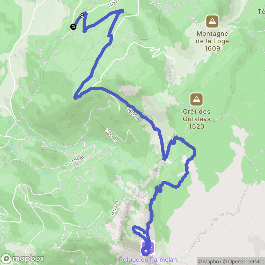 Fillière : carte du parcours de randonnée - France