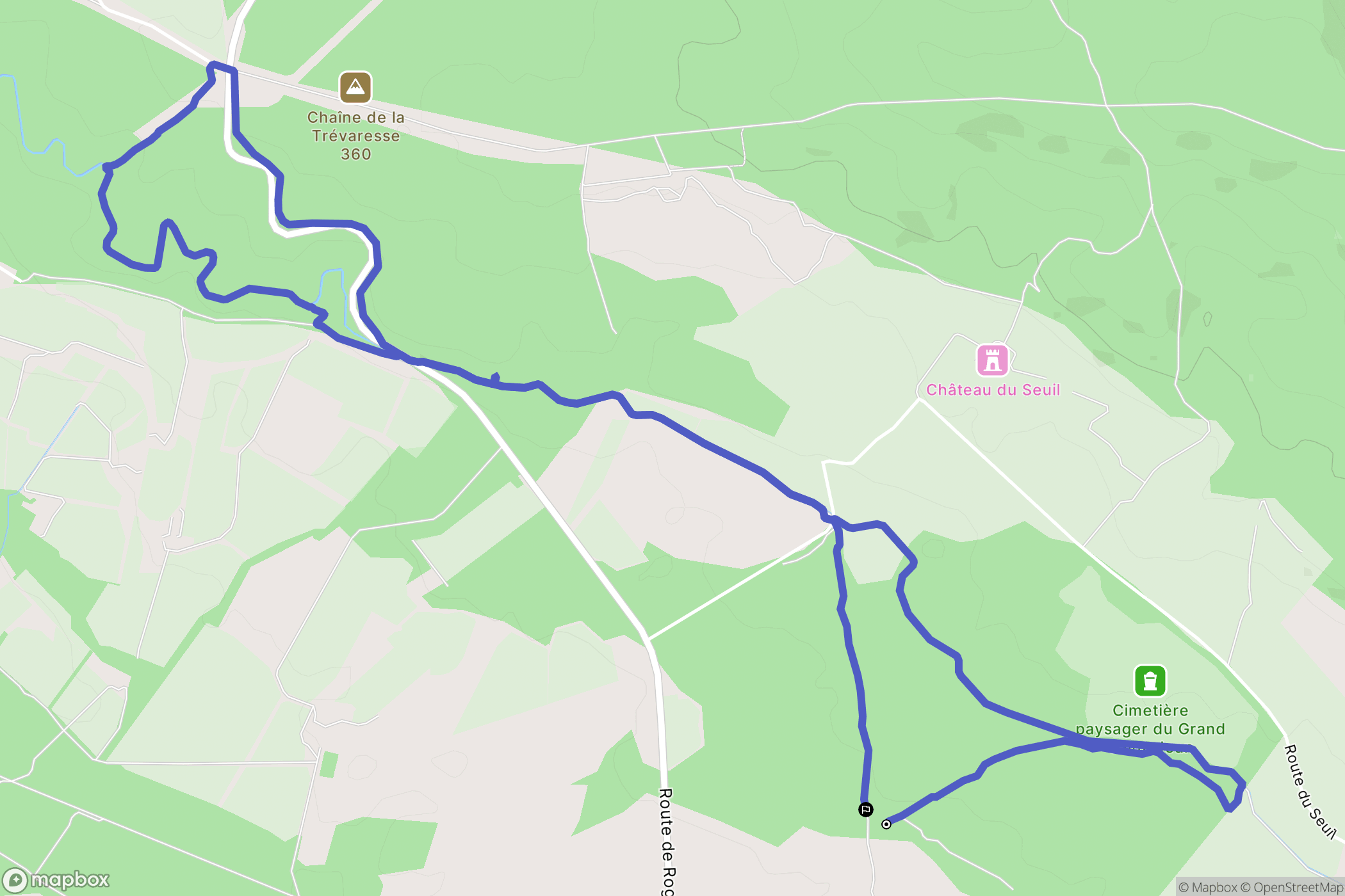 Aix-en-Provence : carte du parcours de randonnée - France