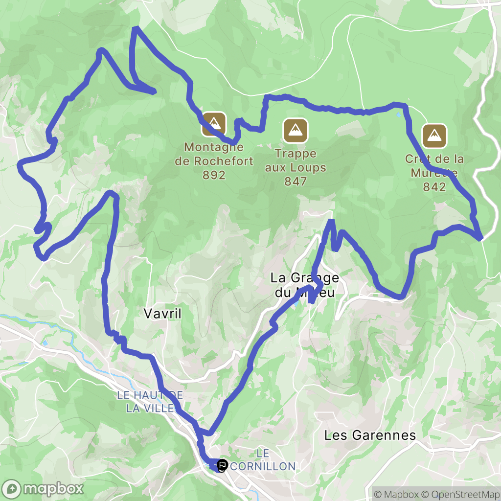 Beaujeu : carte du parcours de randonnée - France