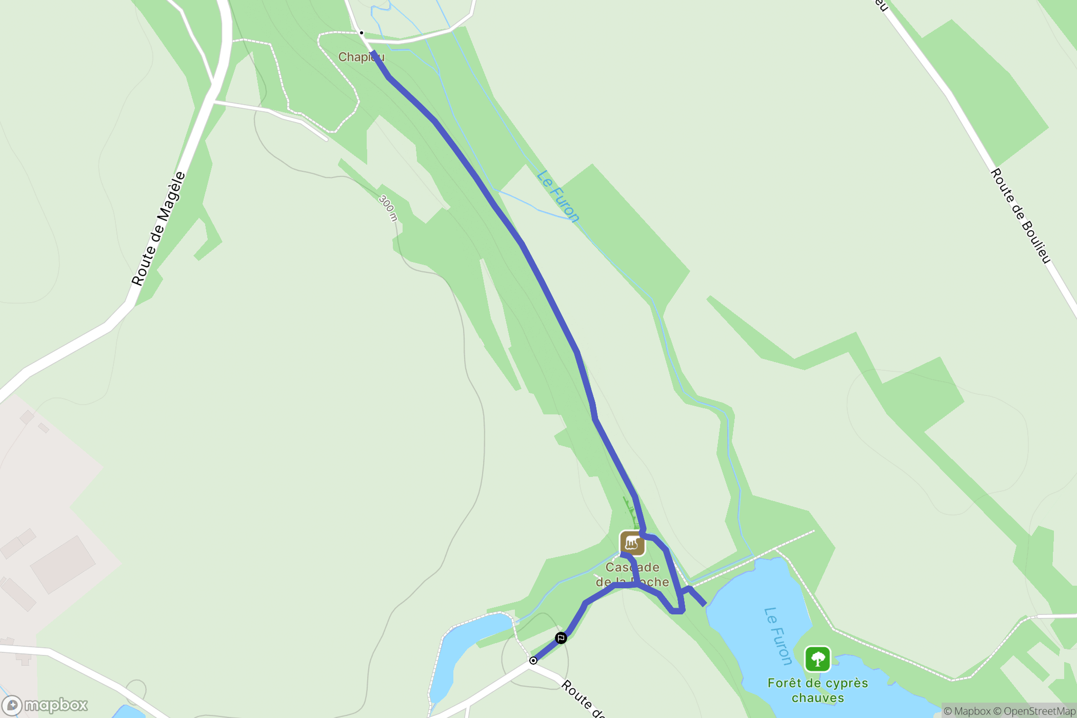 Saint-Baudille-de-la-Tour : carte du parcours de randonnée - France