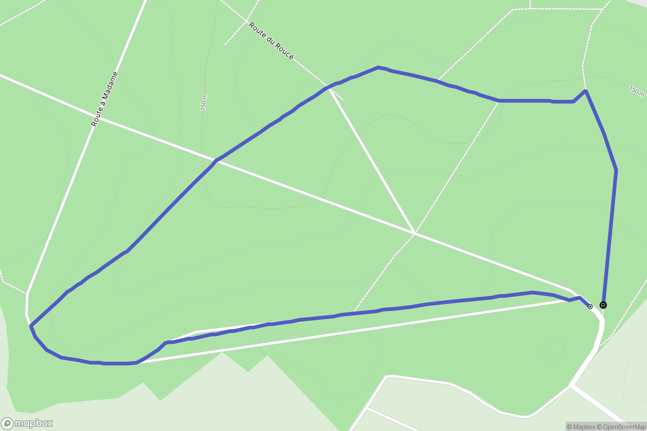 Morainvilliers : carte du parcours de randonnée - France