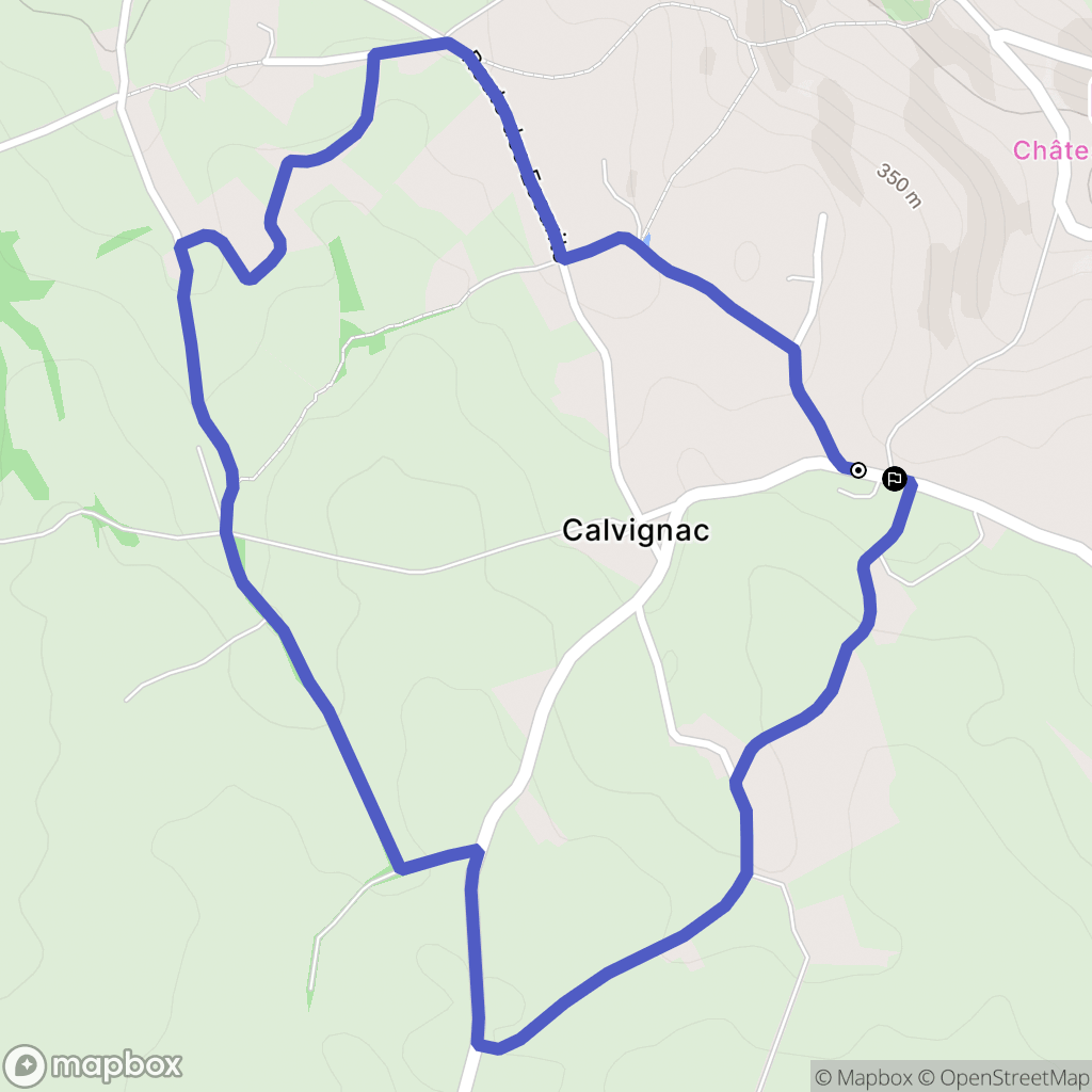 Fons : carte du parcours de randonnée - France