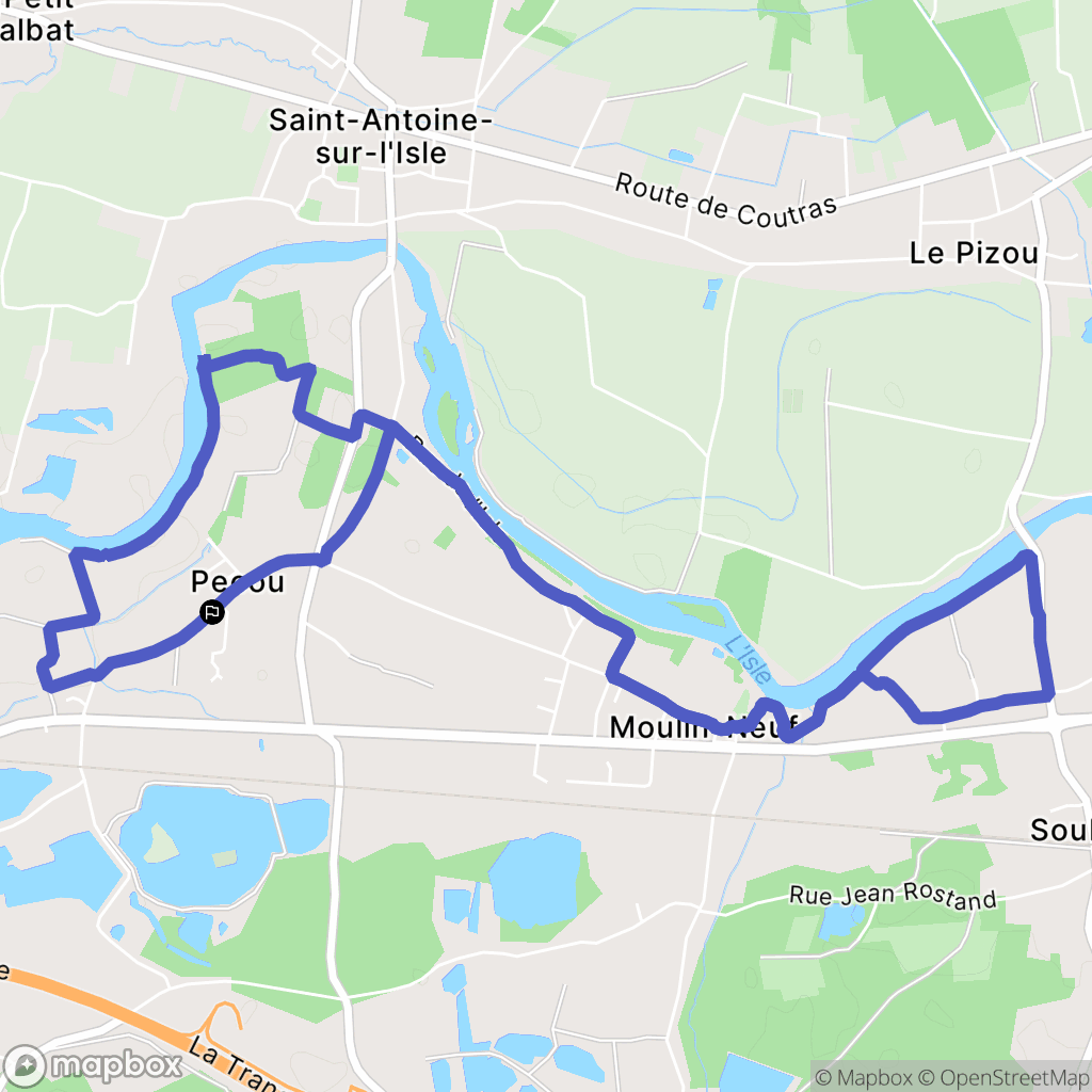 Gours : carte du parcours de randonnée - France
