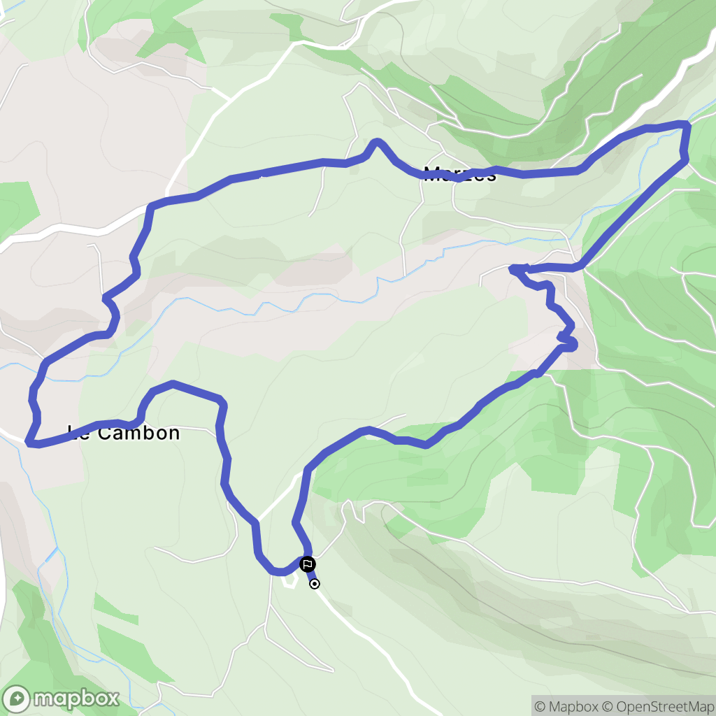 Saint-Cernin : carte du parcours de randonnée - France