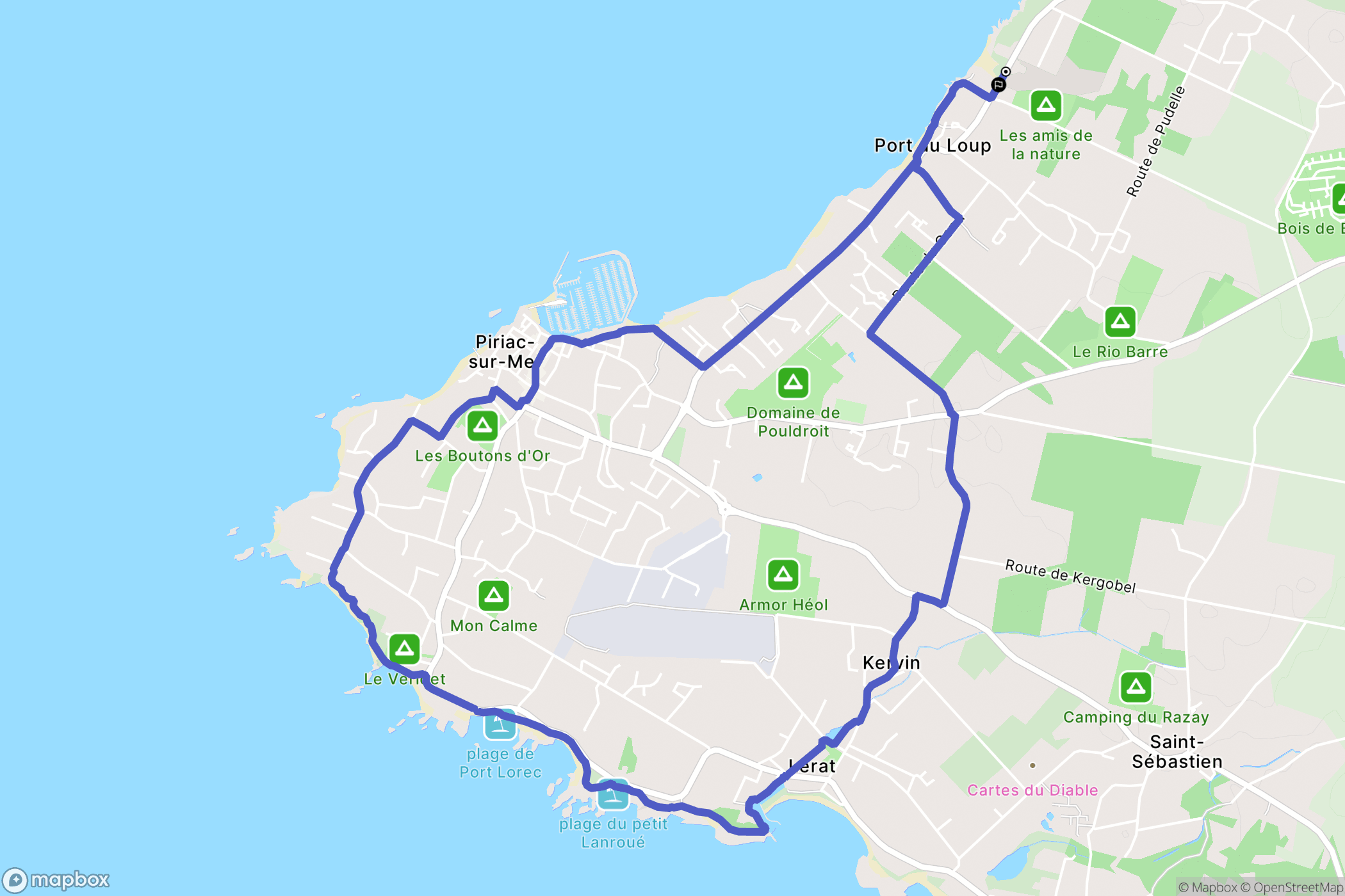 Piriac-sur-Mer : carte du parcours de randonnée - France