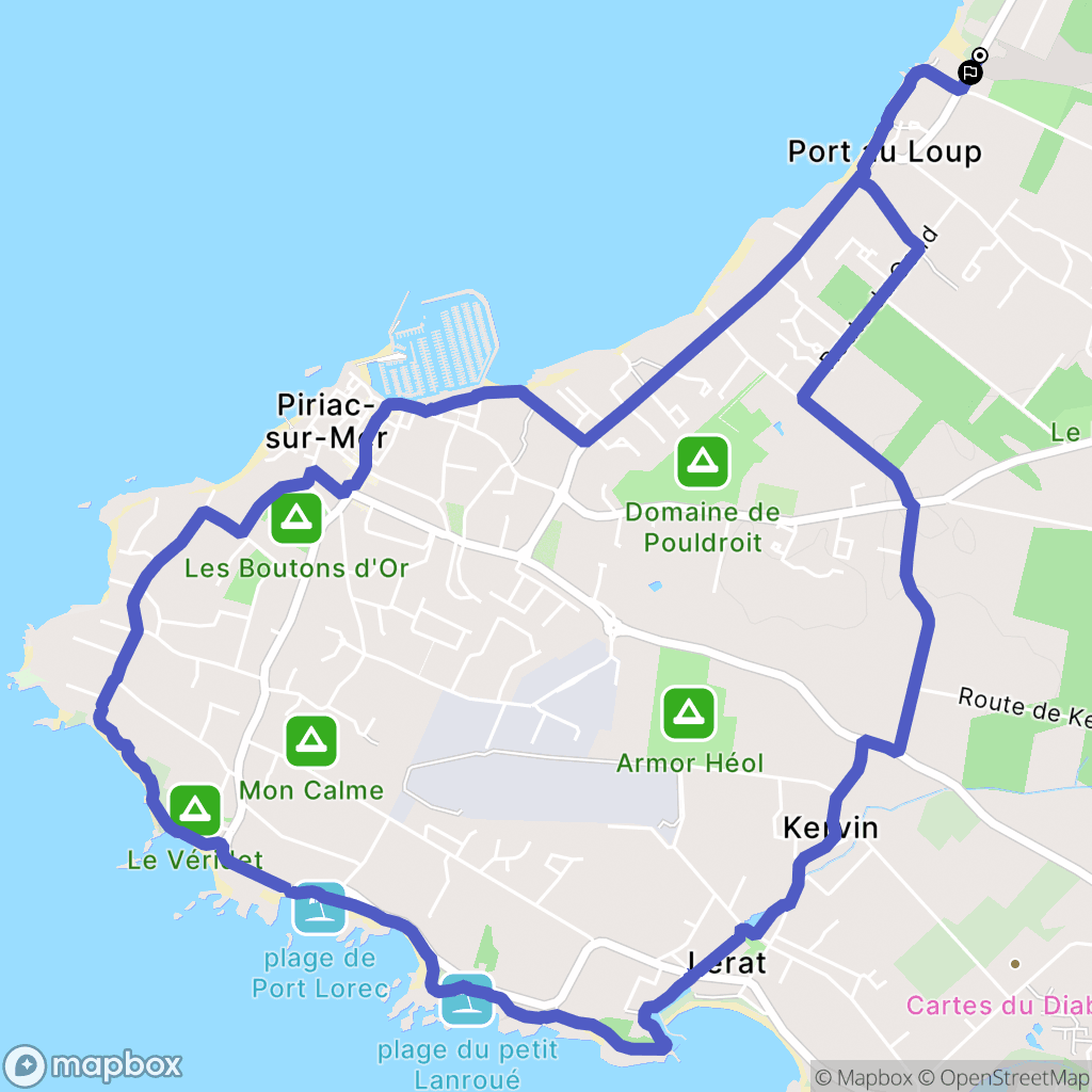 Piriac-sur-Mer : carte du parcours de randonnée - France