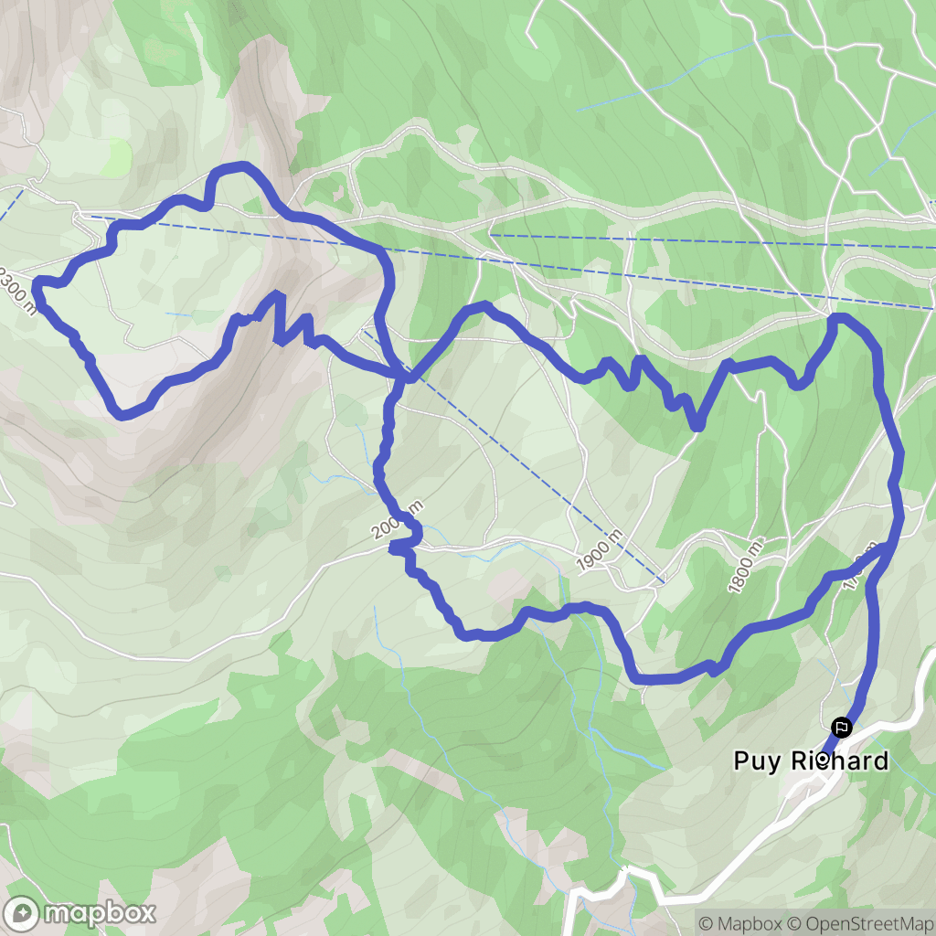 Puy-Saint-Pierre : carte du parcours de randonnée - France