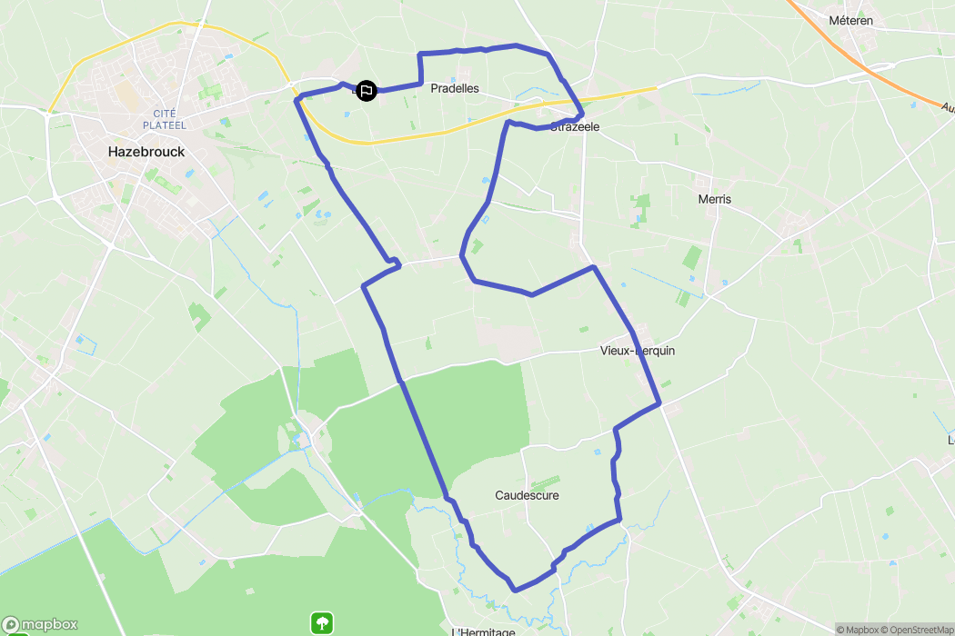 Borre : carte du parcours de randonnée - France