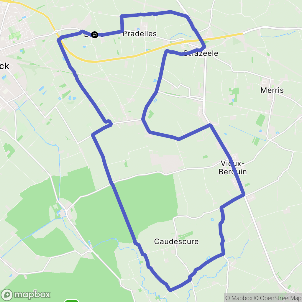Borre : carte du parcours de randonnée - France