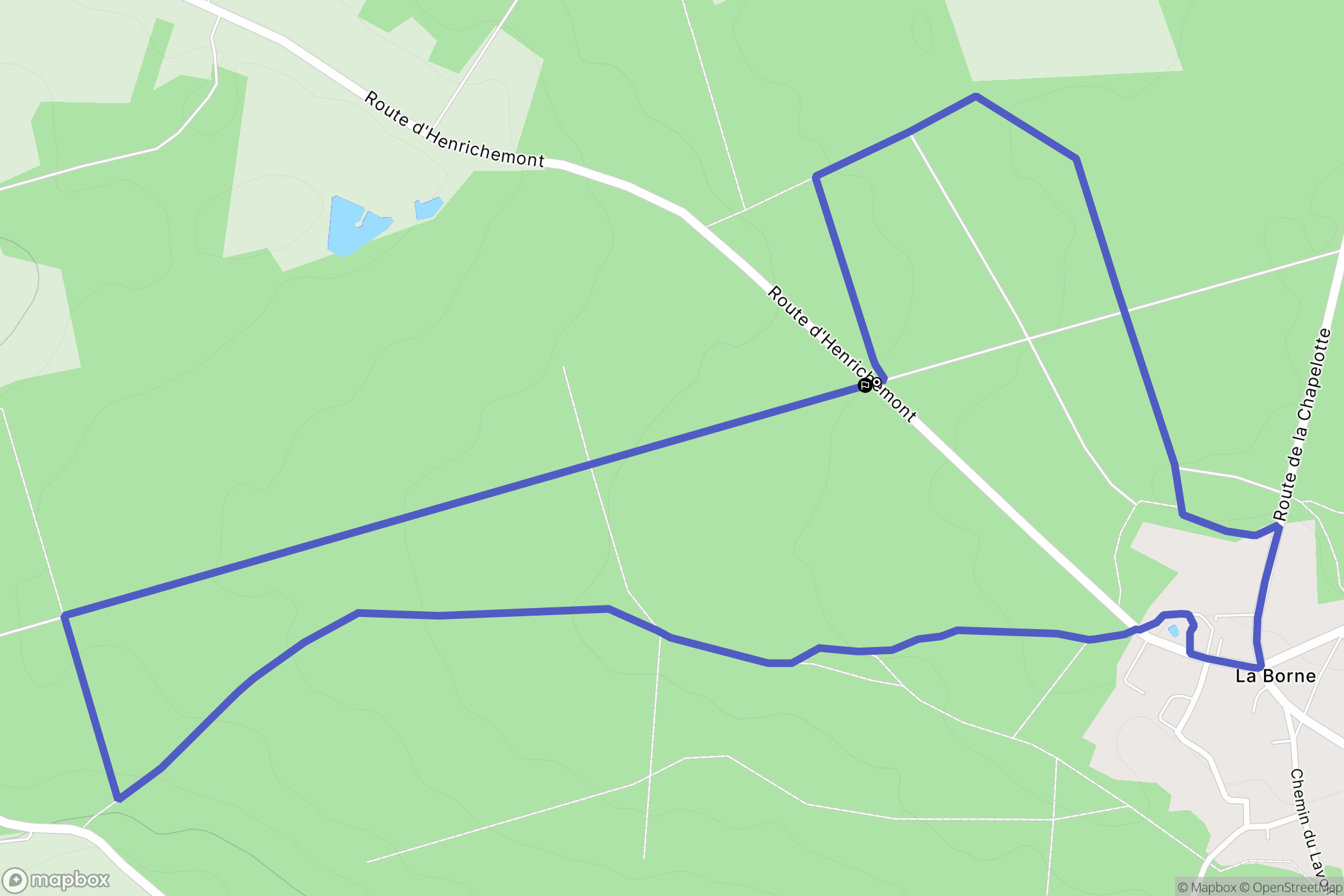 Henrichemont : carte du parcours de randonnée - France