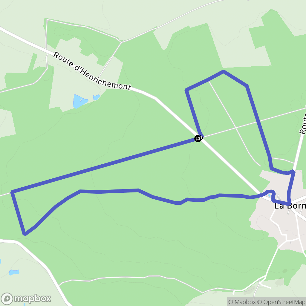 Henrichemont : carte du parcours de randonnée - France