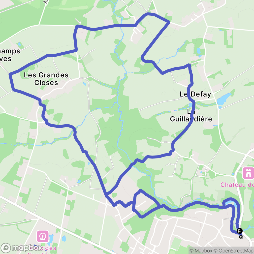 Sautron : carte du parcours de randonnée - France