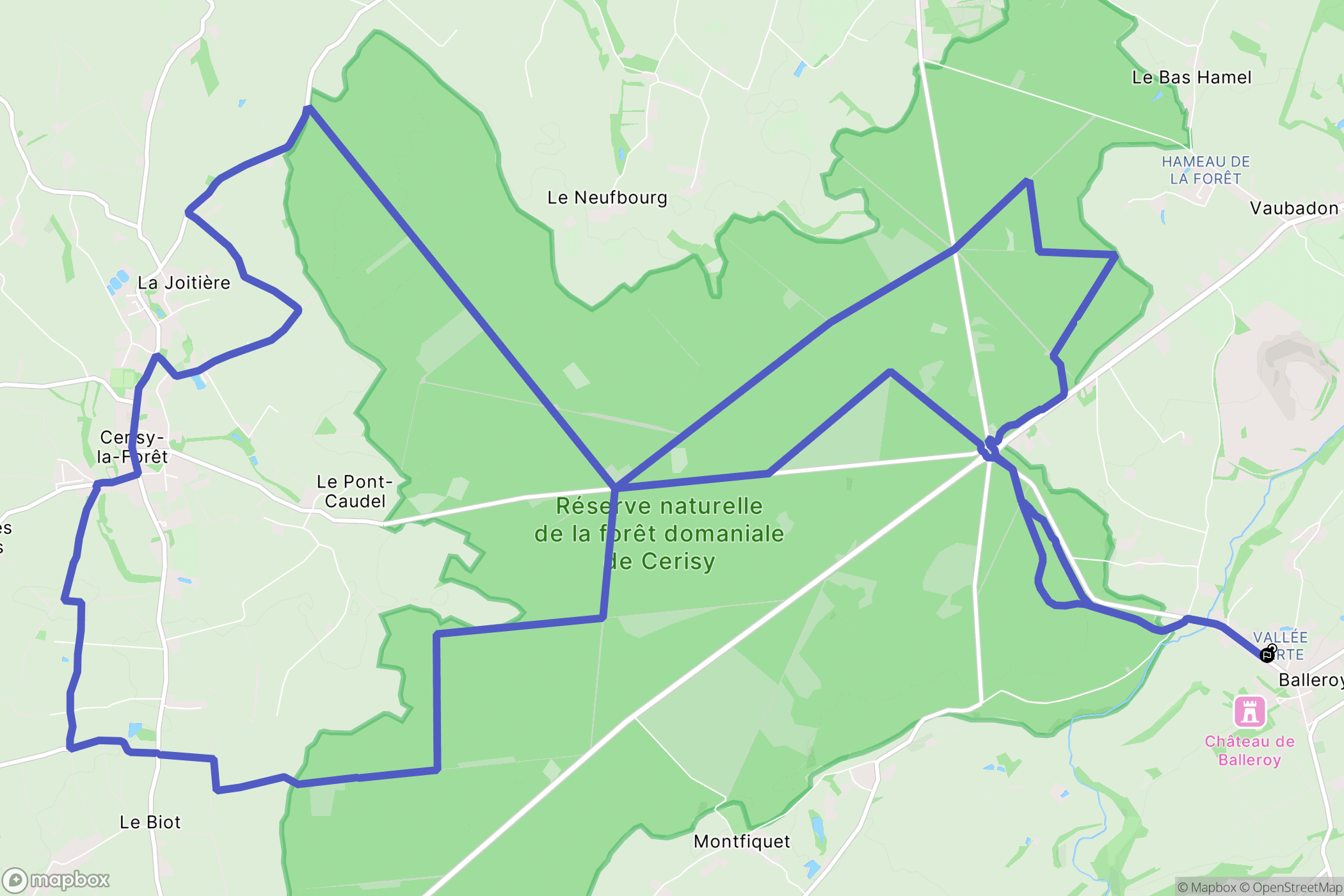 Balleroy-sur-Drôme : carte du parcours de randonnée - France