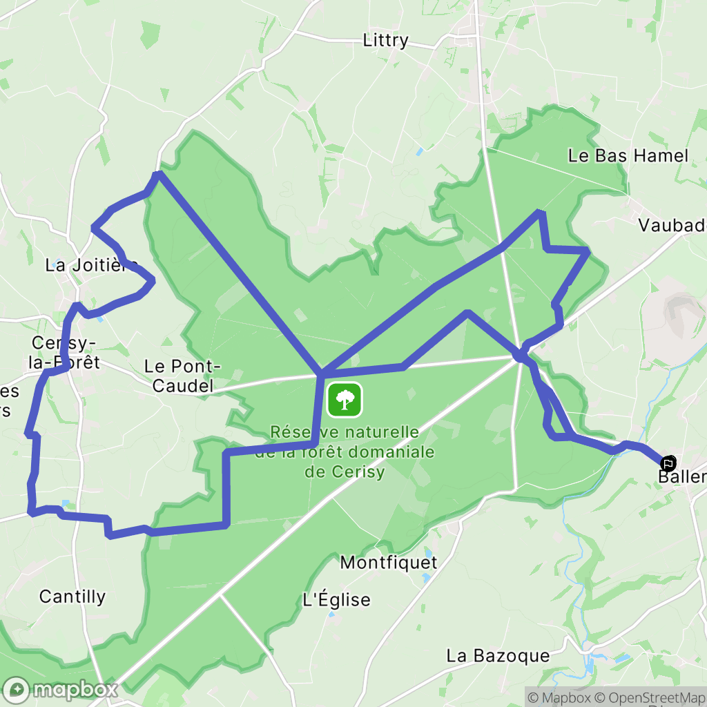 Balleroy-sur-Drôme : carte du parcours de randonnée - France