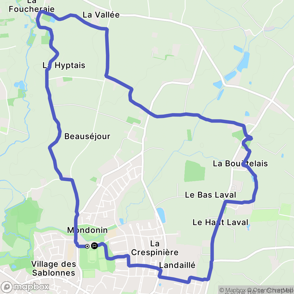 Pacé : carte du parcours de randonnée - France