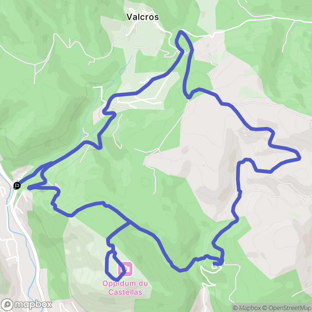 Solliès-Toucas : carte du parcours de randonnée - France