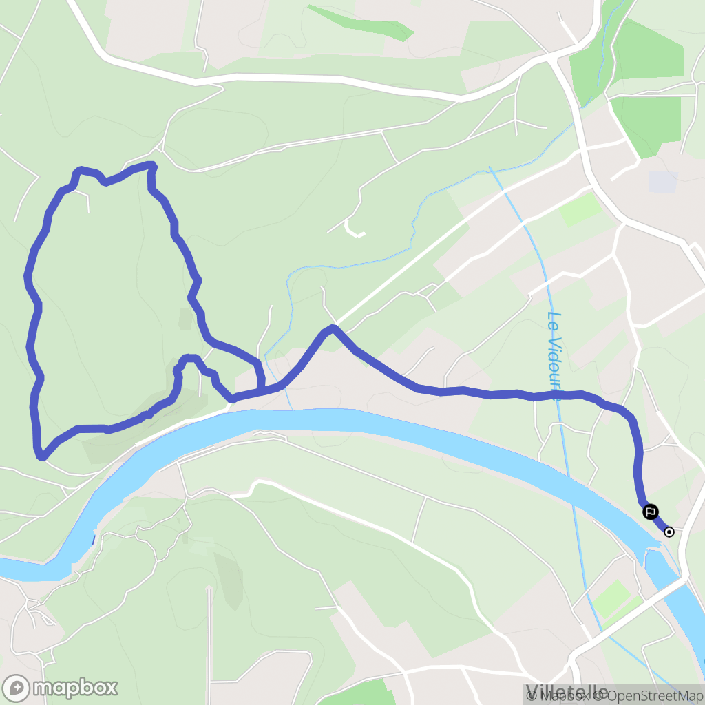 Aubais : carte du parcours de randonnée - France