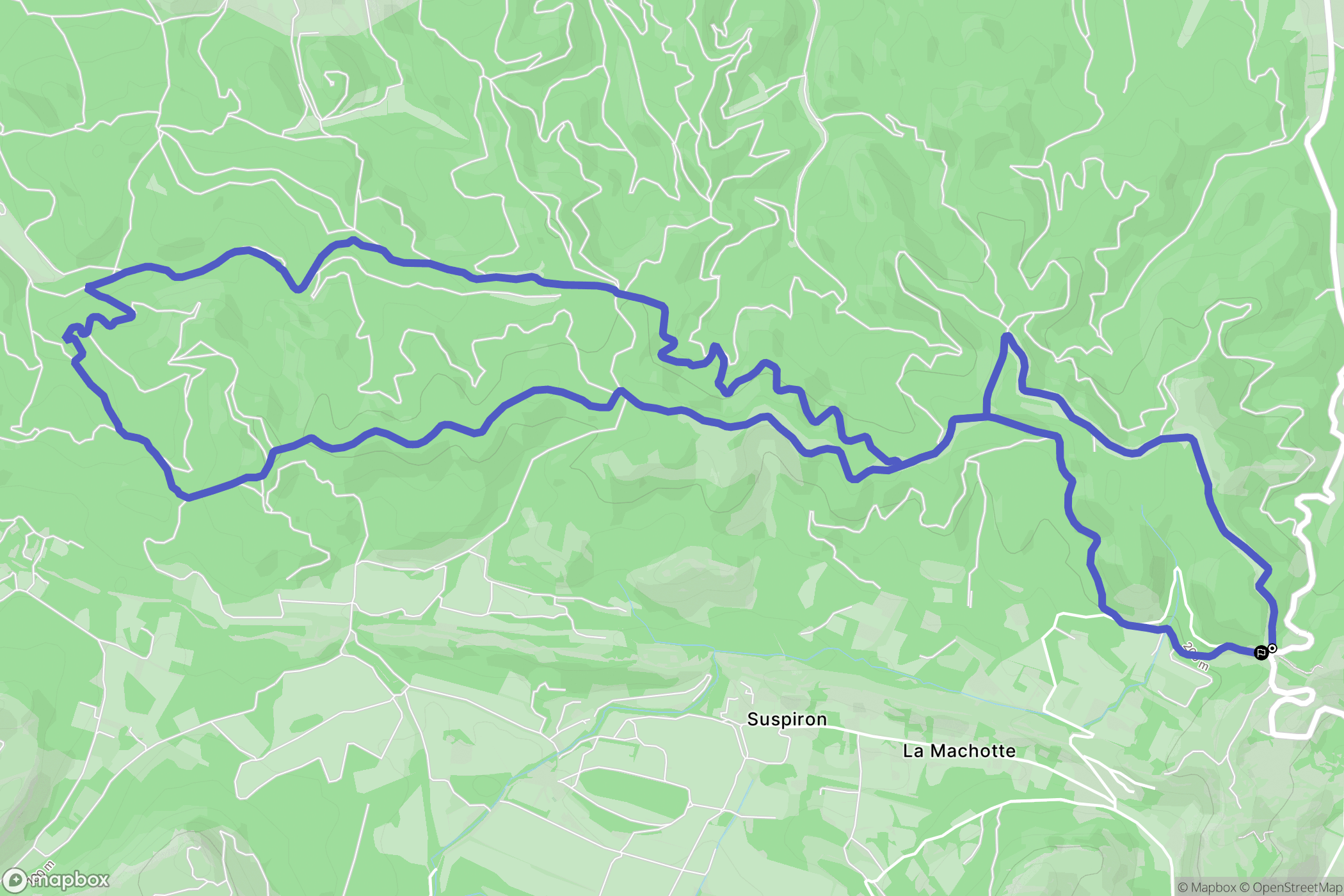 Les Baux-de-Provence : carte du parcours de randonnée - France