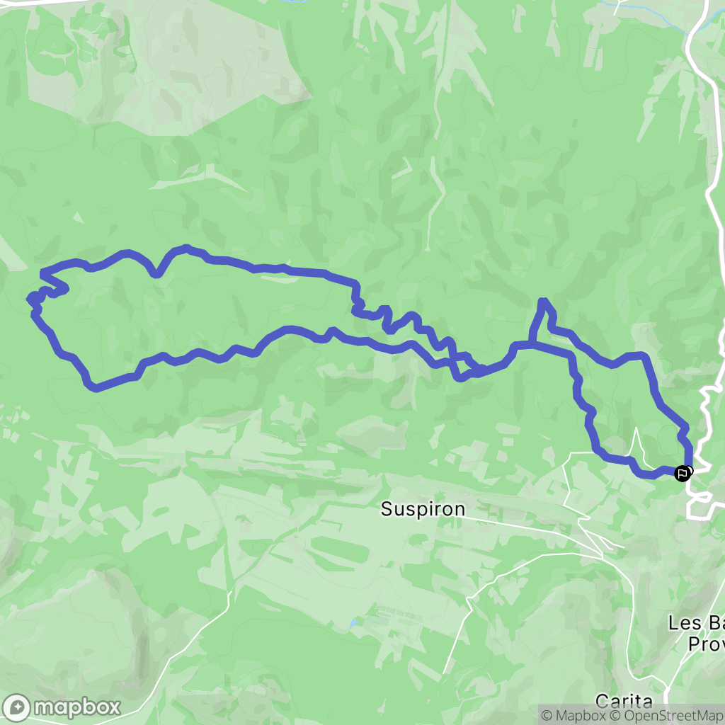 Les Baux-de-Provence : carte du parcours de randonnée - France