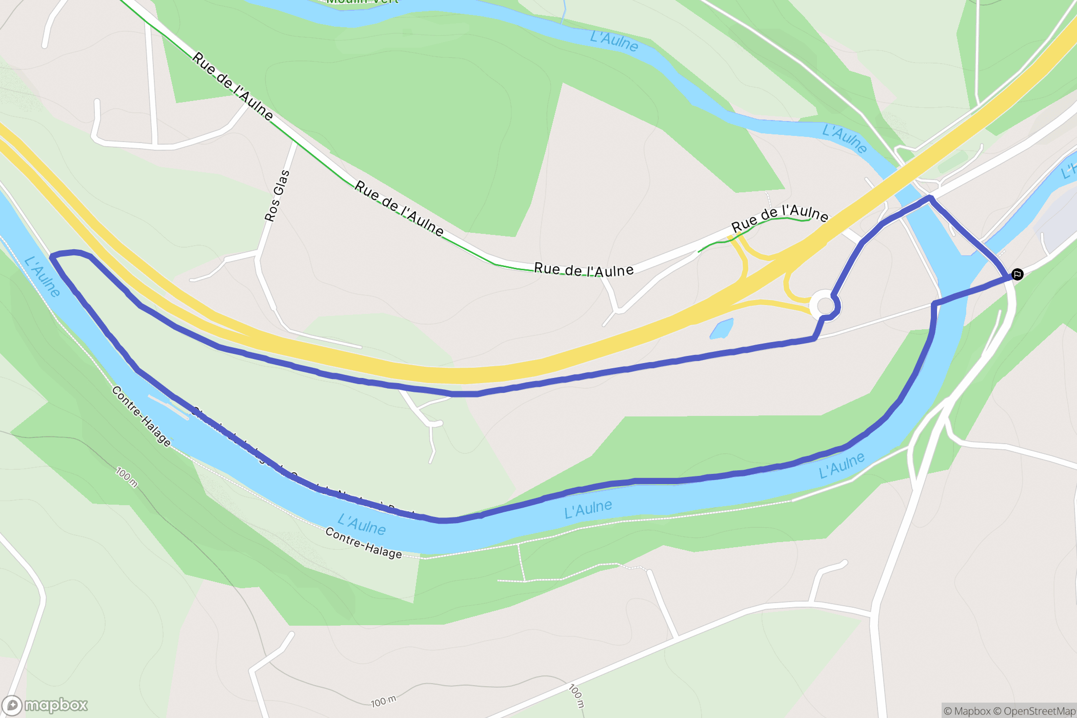 Spézet : carte du parcours de randonnée - France