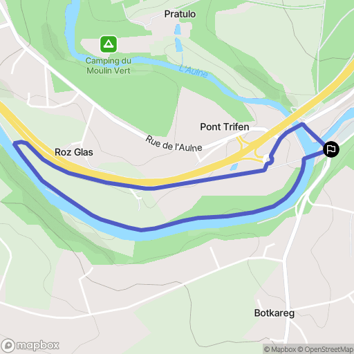 Spézet : carte du parcours de randonnée - France