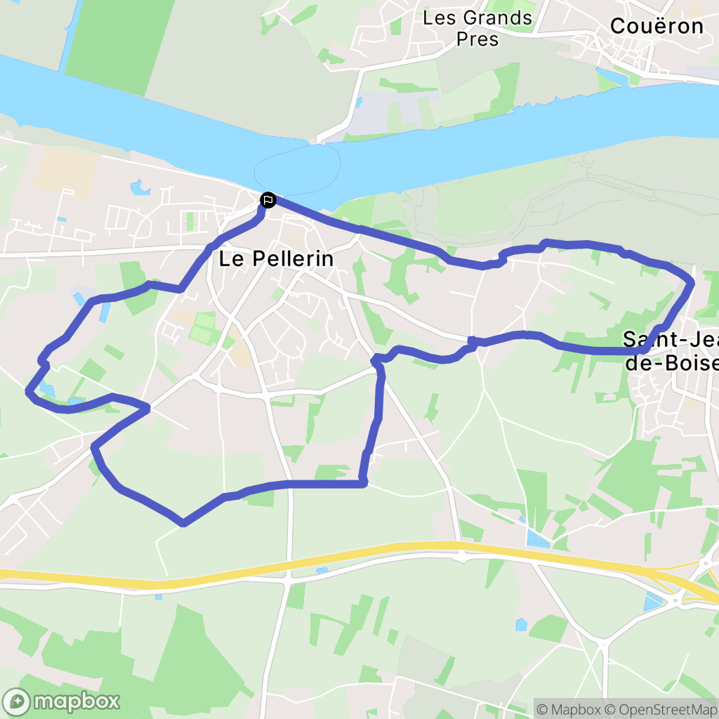 Le Pellerin : carte du parcours de randonnée - France