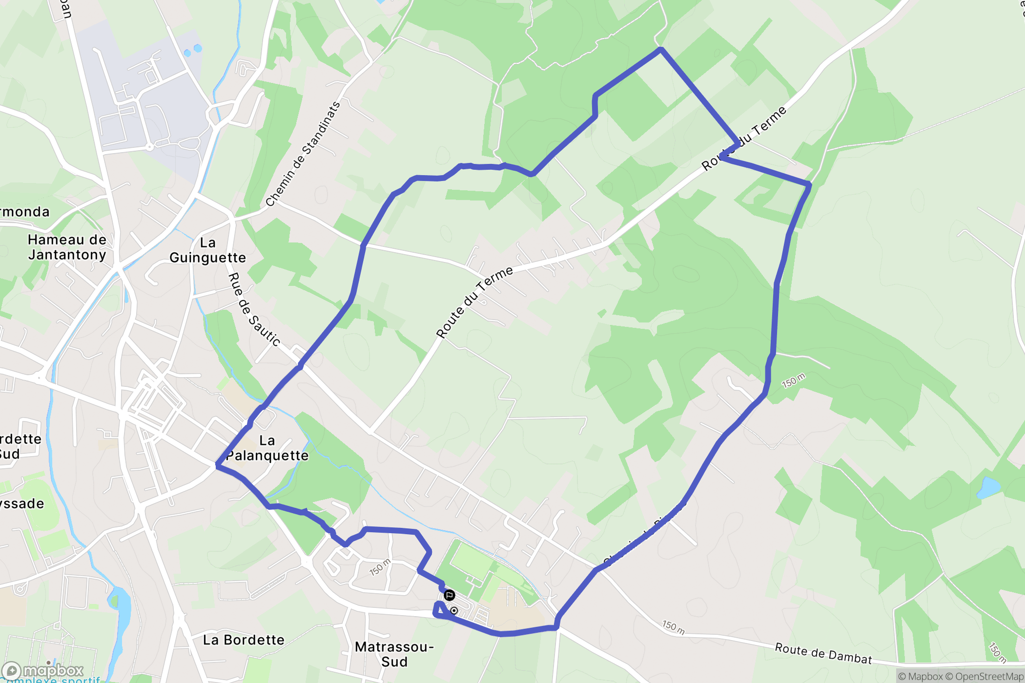 Fronton : carte du parcours de randonnée - France