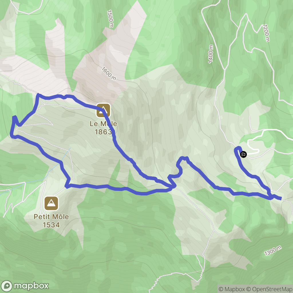 Marignier : carte du parcours de randonnée - France