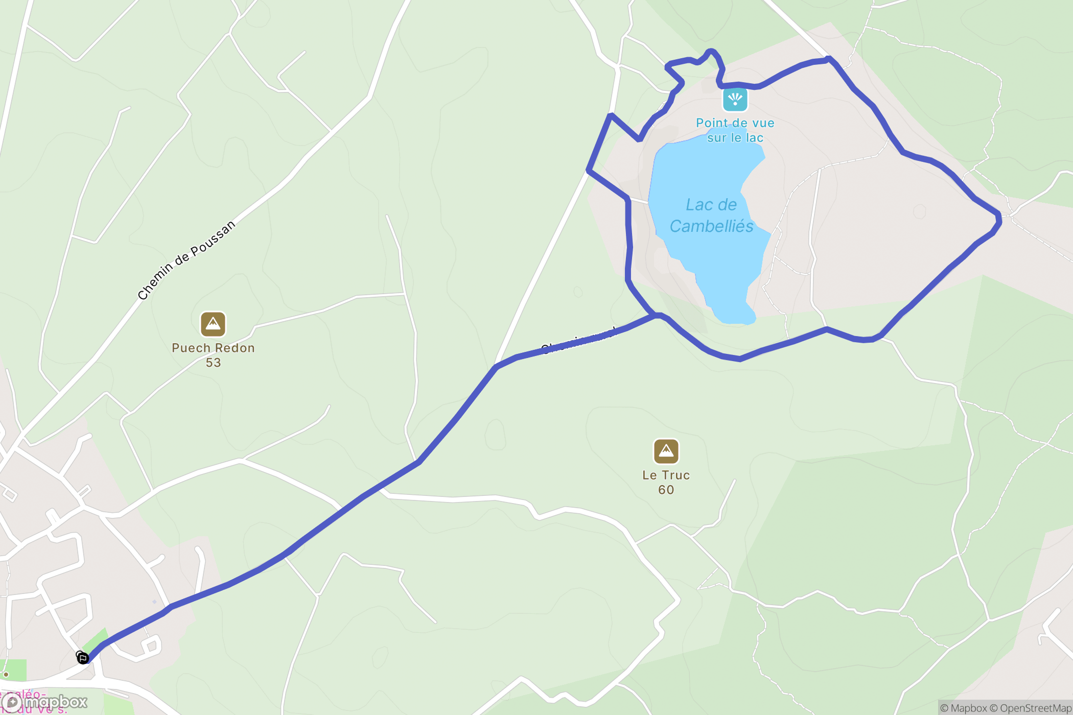 Loupian : carte du parcours de randonnée - France