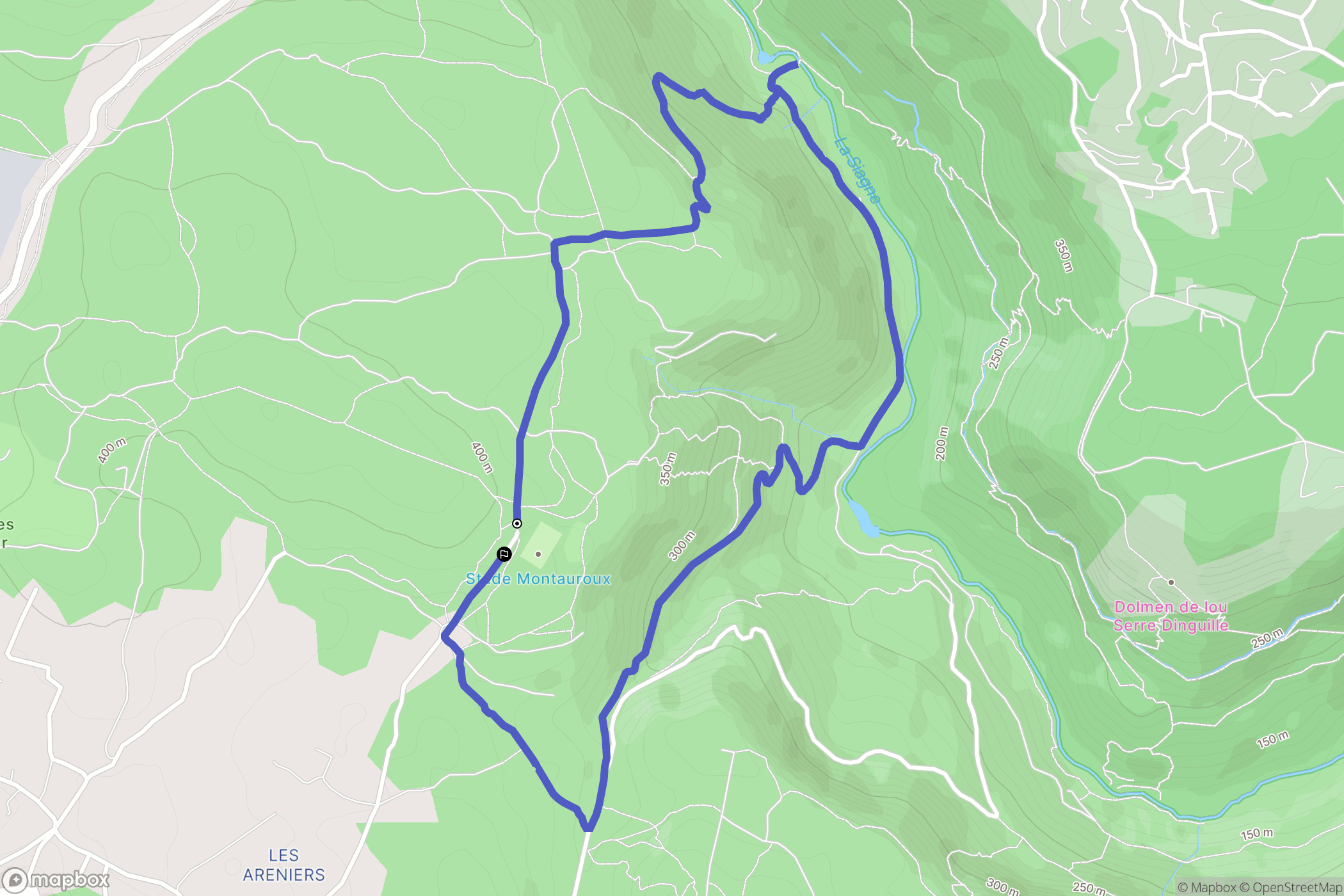 Montauroux : carte du parcours de randonnée - France