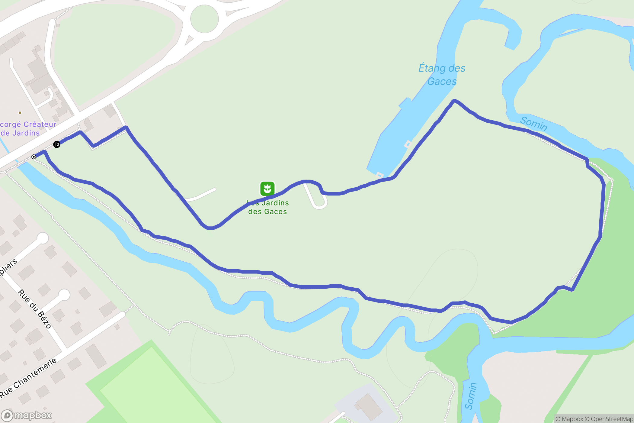 Charlieu : carte du parcours de randonnée - France