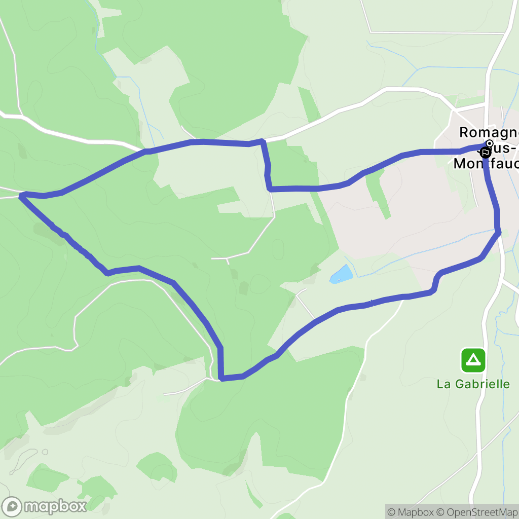 Romagne-Sous-Montfaucon : carte du parcours de randonnée - France